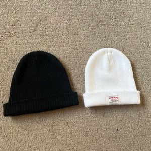 black and white beanie bundle